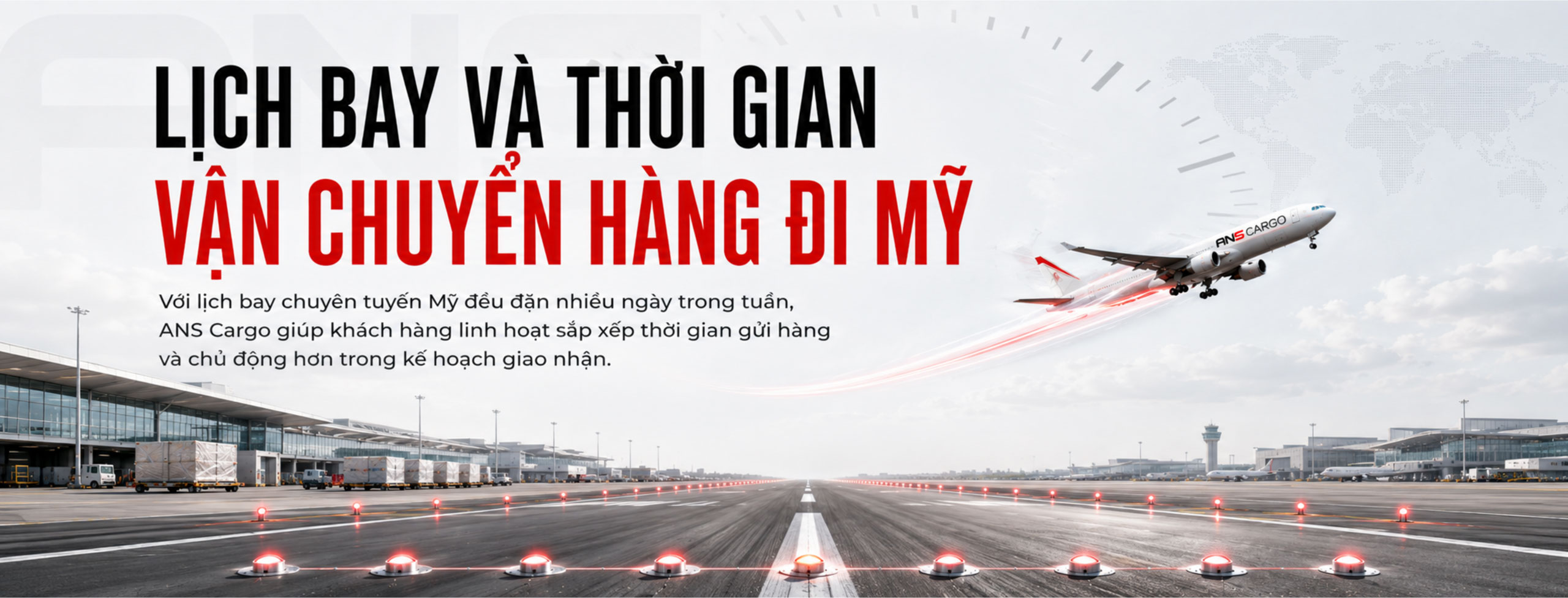Lịch bay và thời gian vận chuyển hàng đi Mỹ