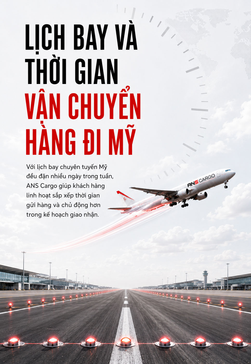 Lịch bay vận chuyển hàng đi Mỹ