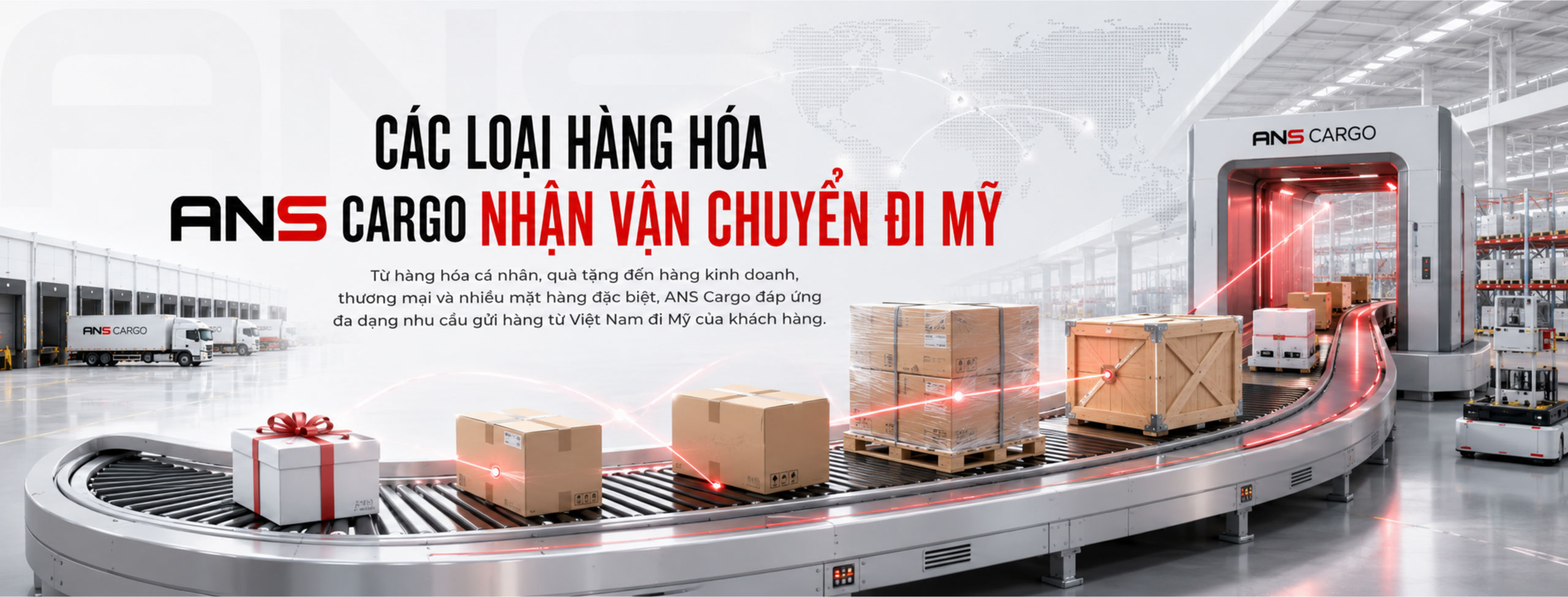 Các loại hàng hóa ANS Cargo nhận vận chuyển đi Mỹ