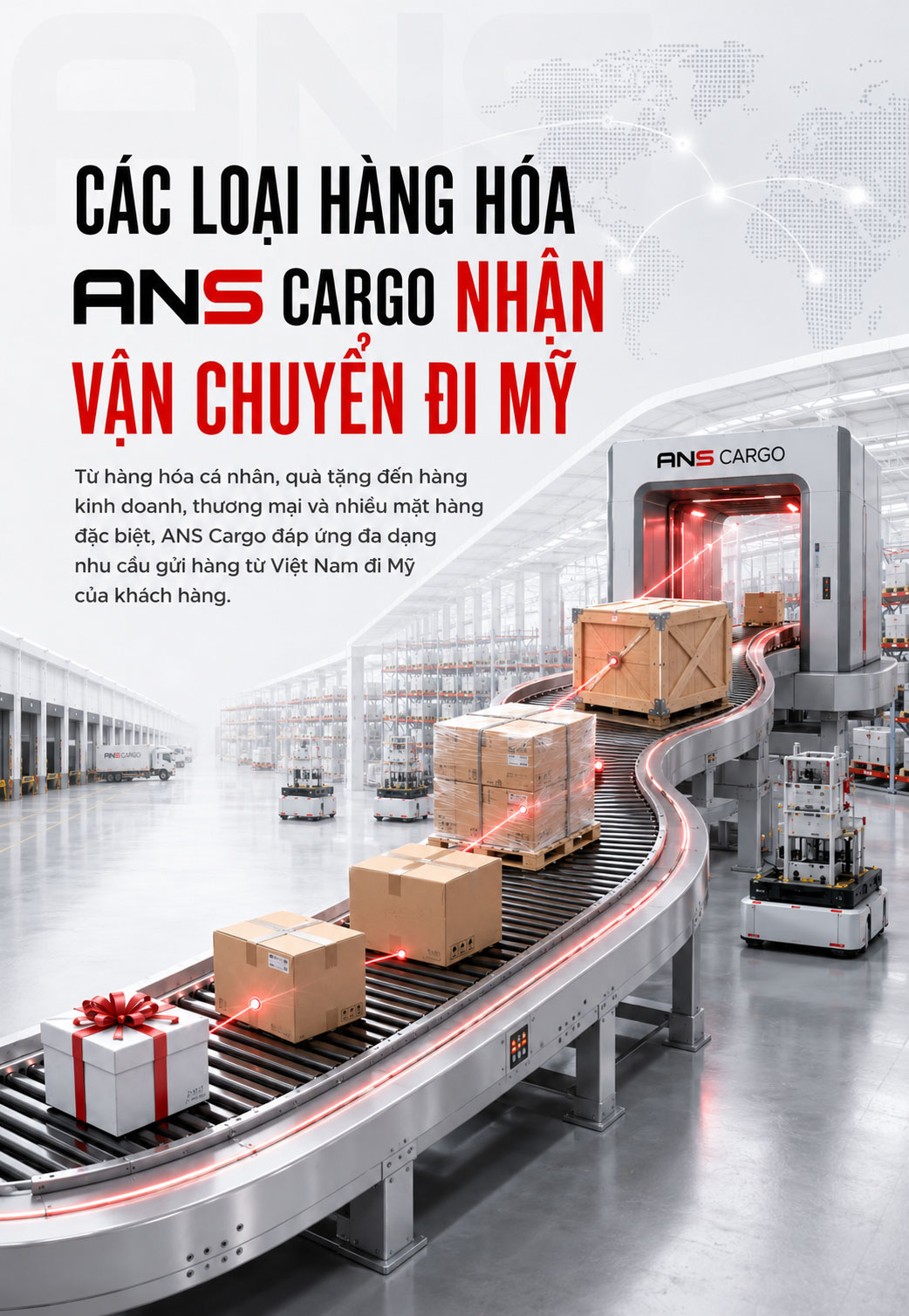 Các loại hàng hóa nhận vận chuyển đi Mỹ